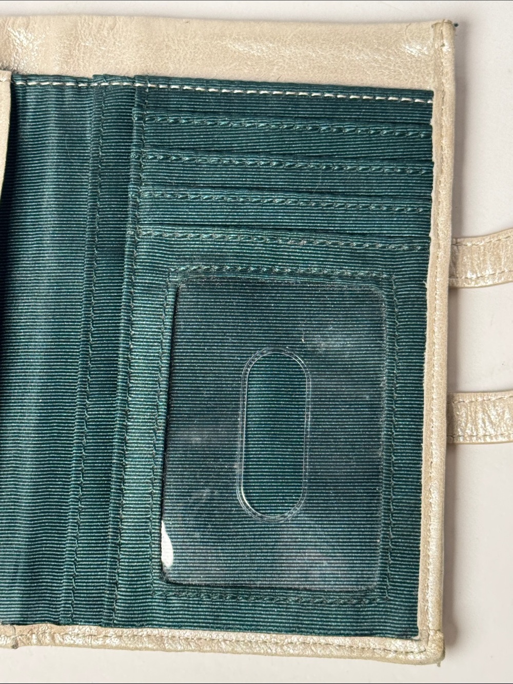 HOBO International The Original Metallic Silver Leather Kiss Lock Clutch Wallet - Picture 7 of 13